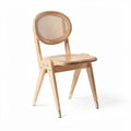 Houten eetstoel met rotan rugleuning afmetingen 45 x 45 x 80cm