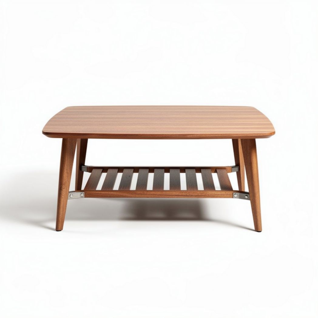 Salontafel van hout met open opbergruimte 90 x 60 x 40cm