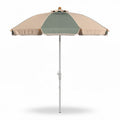 Parasoldoek in beige en groen met metalen steel van 150 x 150 x 250cm