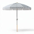 Parasol met metalen stang en houten handvat 200 x 200 x 250cm grijs