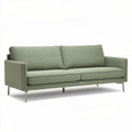 Groene bank van stof met metalen poten afmetingen 200 x 80 x 85 cm
